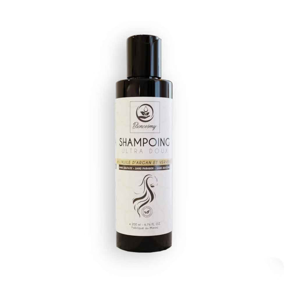 Shampooing Marocain à l’Huile d’Argan – Réparateur & Lissant (200 ml)