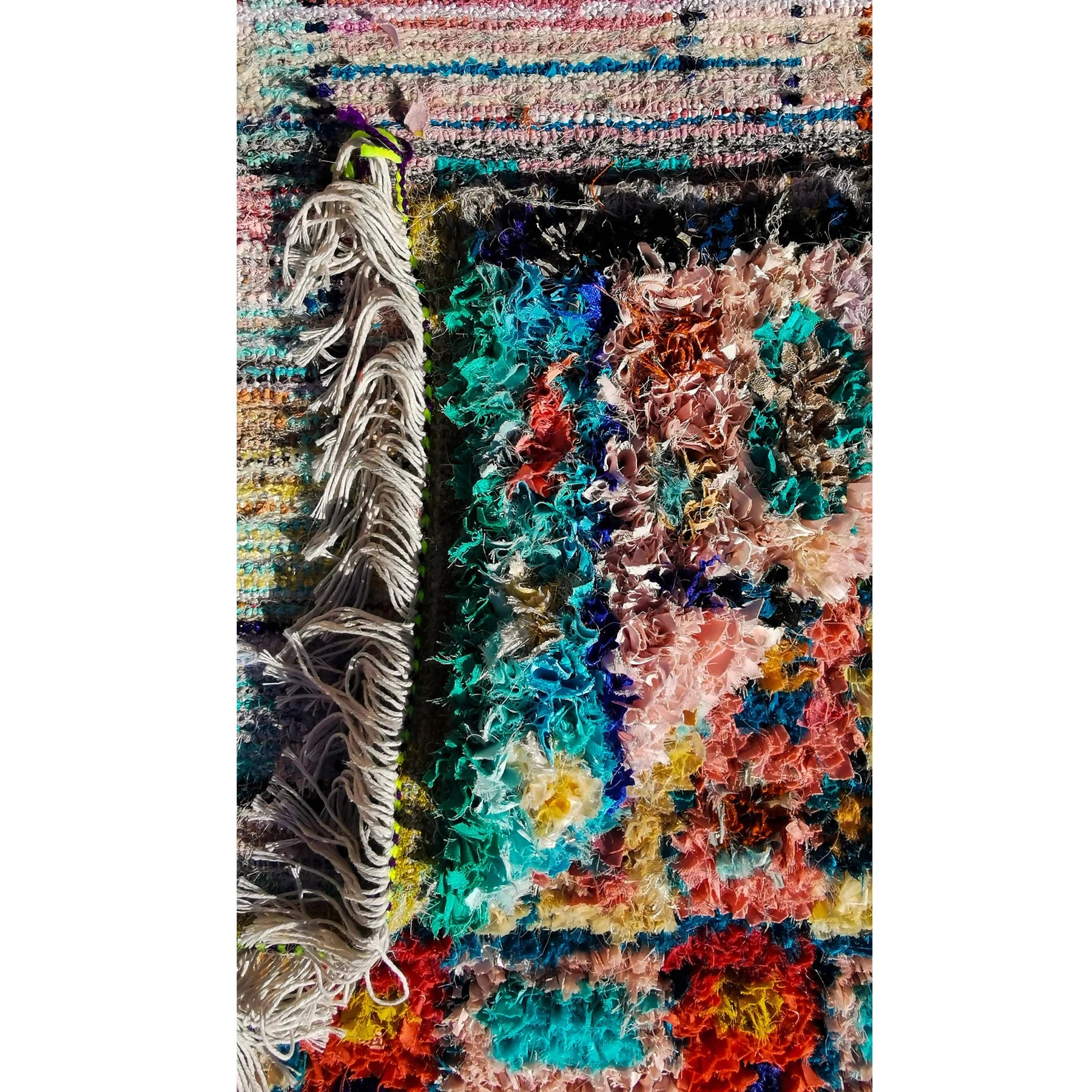 Tapis Boucherouite Freestyle – Pièce unique multicolore