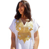 Gandoura Chic Blanc et Or