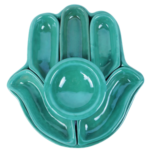 Plaque d'apéritif Hamsa en forme de main