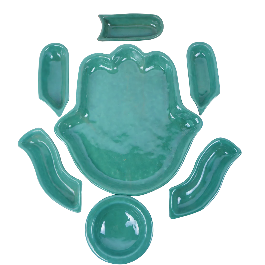 Plaque d'apéritif Hamsa en forme de main