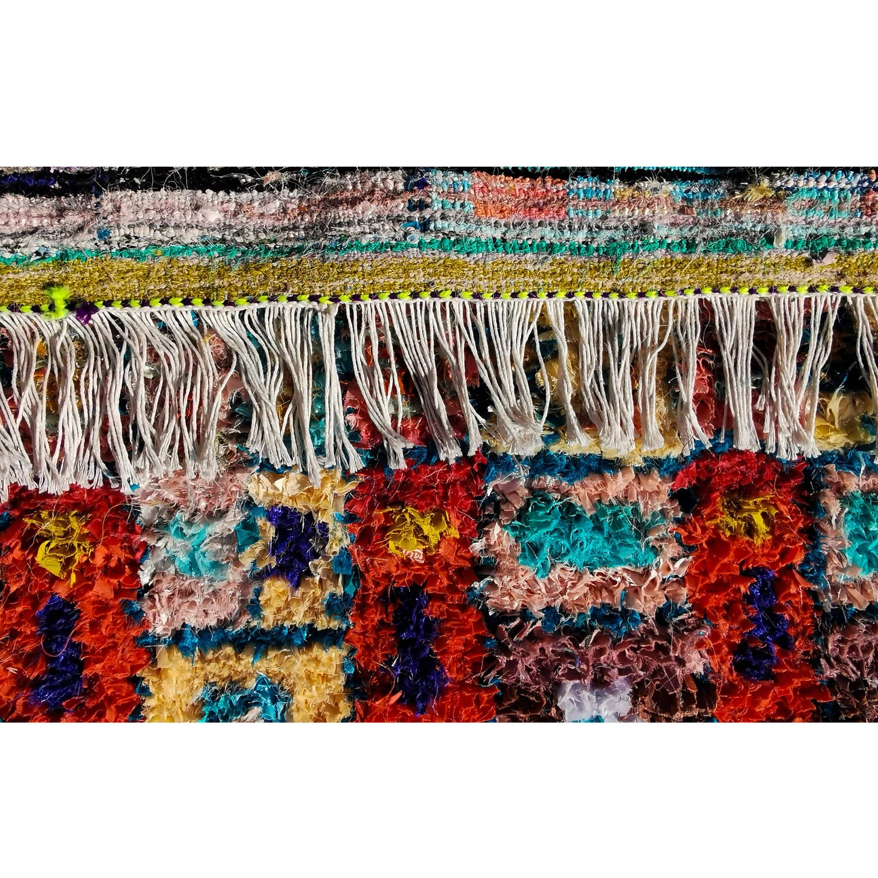 Tapis Boucherouite Freestyle – Pièce unique multicolore