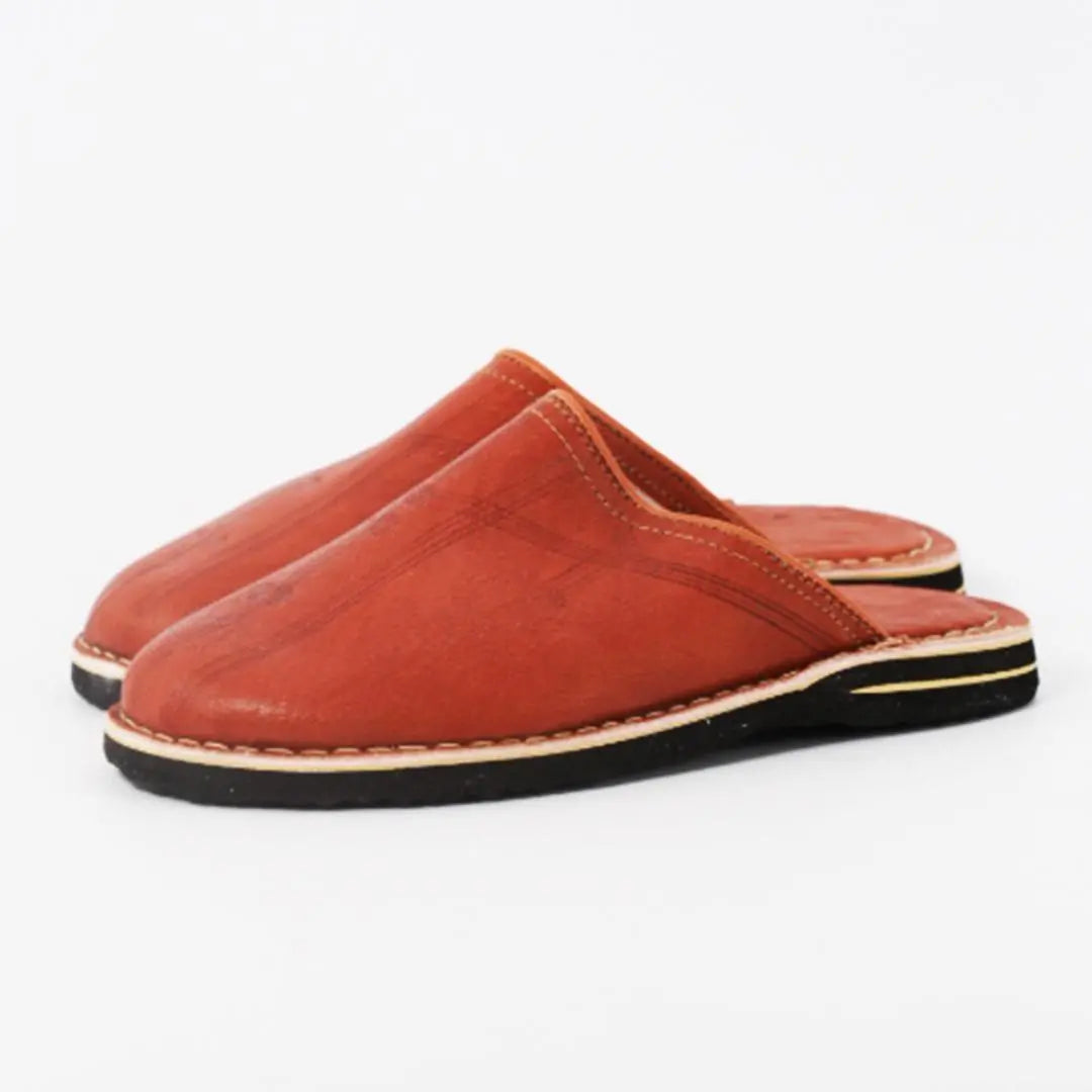 Chaussons en cuir souple - Marron