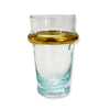 Set de 6 Tasses Marocaines Transparentes avec Dorures – Taille Moyenne